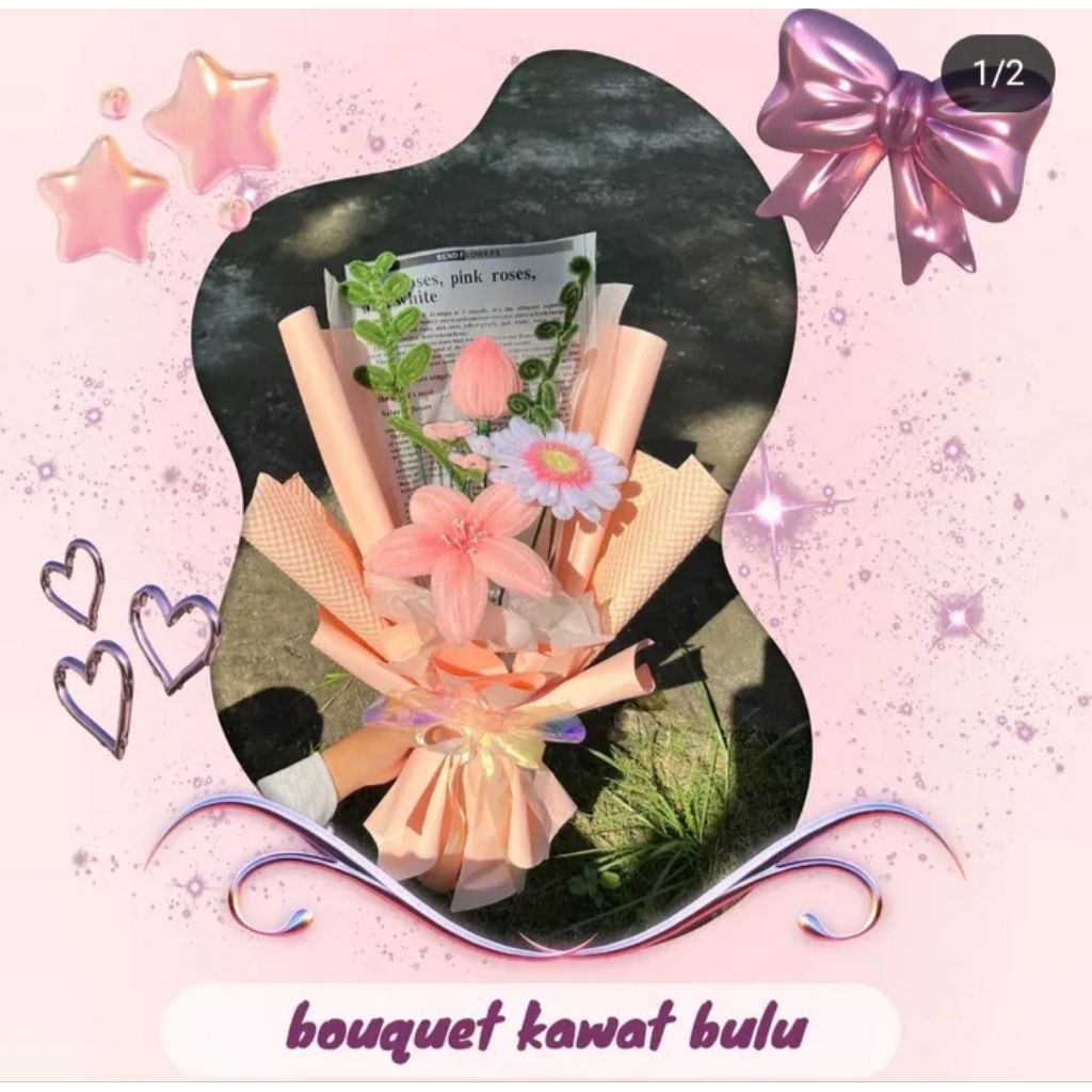 bouquet kawat bulu