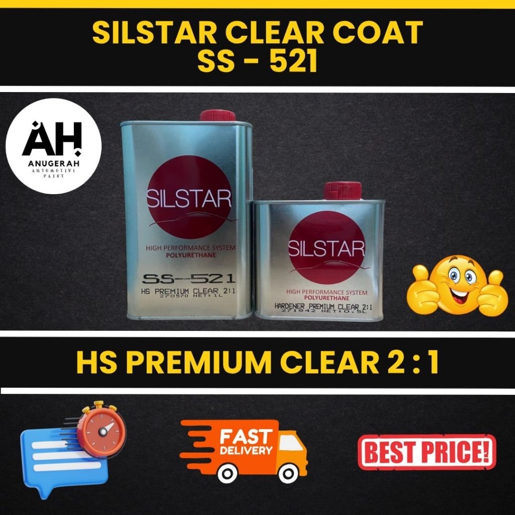 Silstar Clear Coat SS-521 HS Premium Clear 2:1 (1.5 Liter / Set)