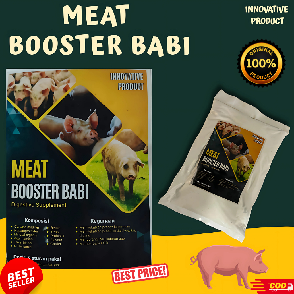 Meat booster babi  Suplemen pakan babi  Vitamin babi cepat gemuk  Pakan babi penggemuk daging  Multi