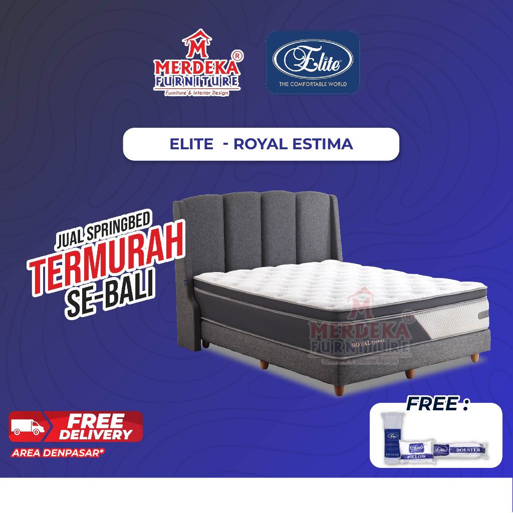 Kasur Elite ~ Royal Estima | Spring Bed 160x200|Free Bantal