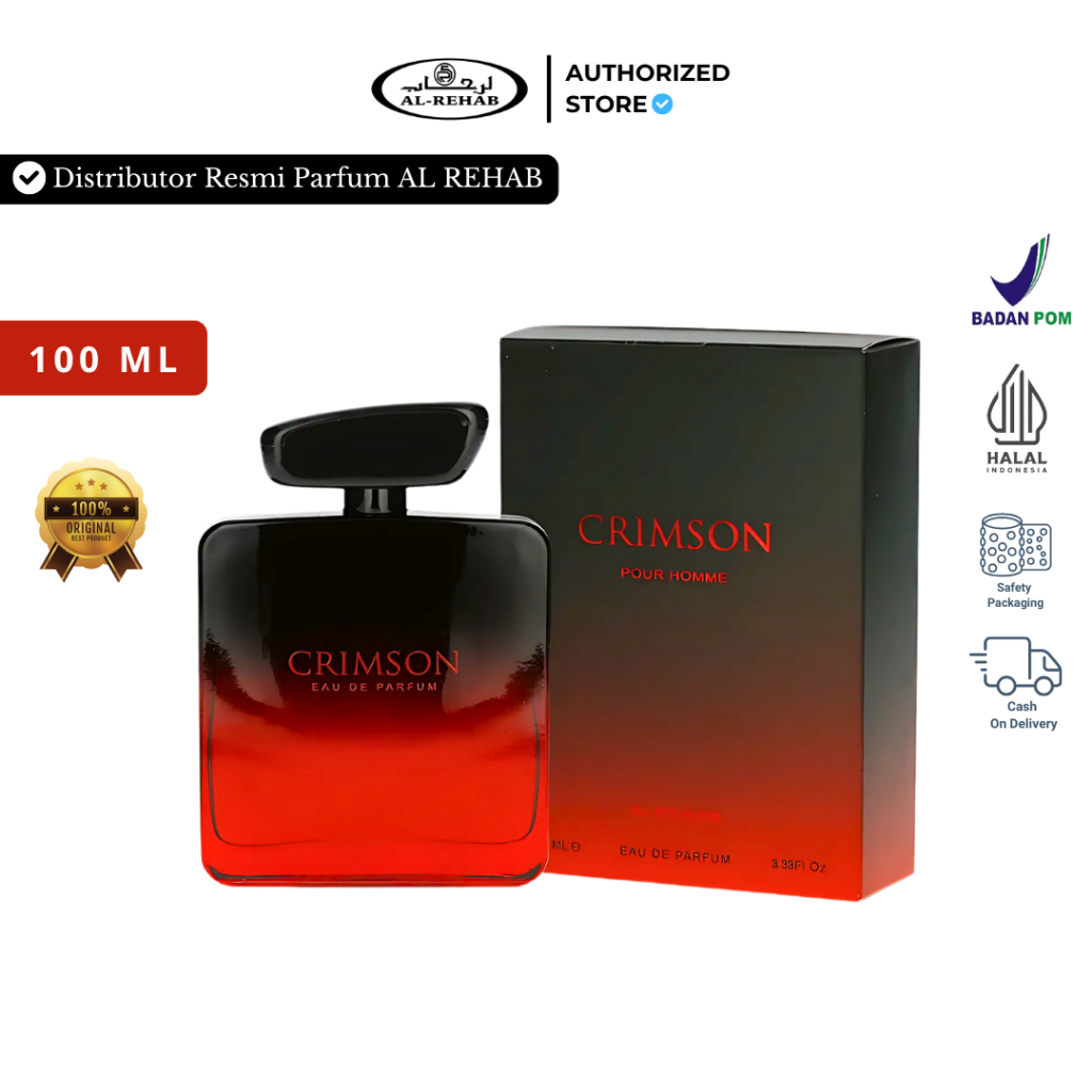[ORIGINAL] Al Rehab Parfum CRIMSON Spray 100ml original AL REHAB PERFUMES | BPOM & ORIGINAL