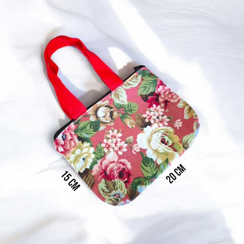 Tas Jinjing Kecil Kanvas - Tas Wanita Size 20 x 15 Cm - Pouch Kosmetik - Souvenir Pernikahan - Handb