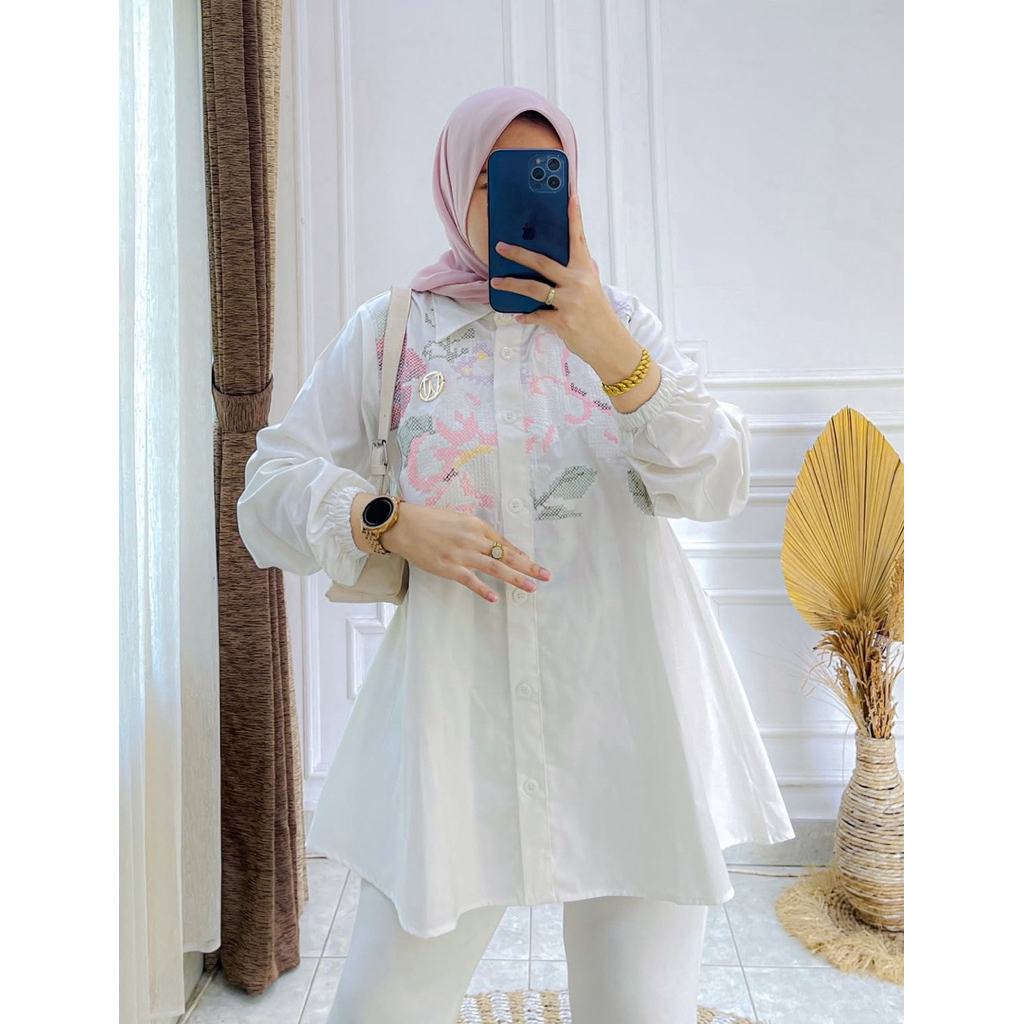 Atasan Winody Mawar Rachel Ratu Luminor Shirt By Winody Original Pasti Ori