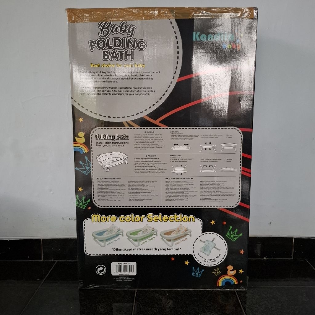 Baby Folding Bath / Bak Mandi Bayi Lipat Dilengkapi dengan Matras Bayi