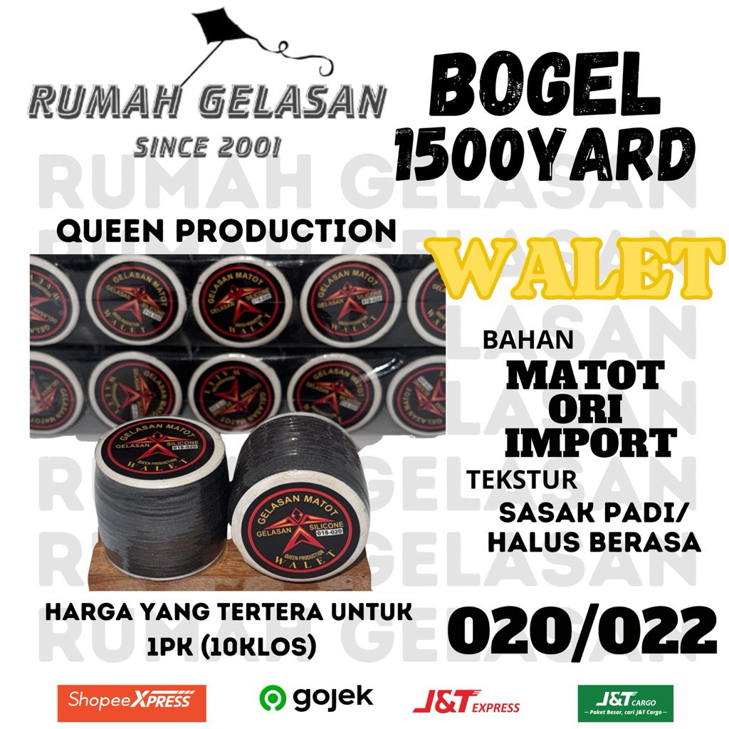 Gelasan MATOT Ori BOGEL 020/022 Walet - IMPORT (Beli 2 SUDAH HARGA GROSIR)
