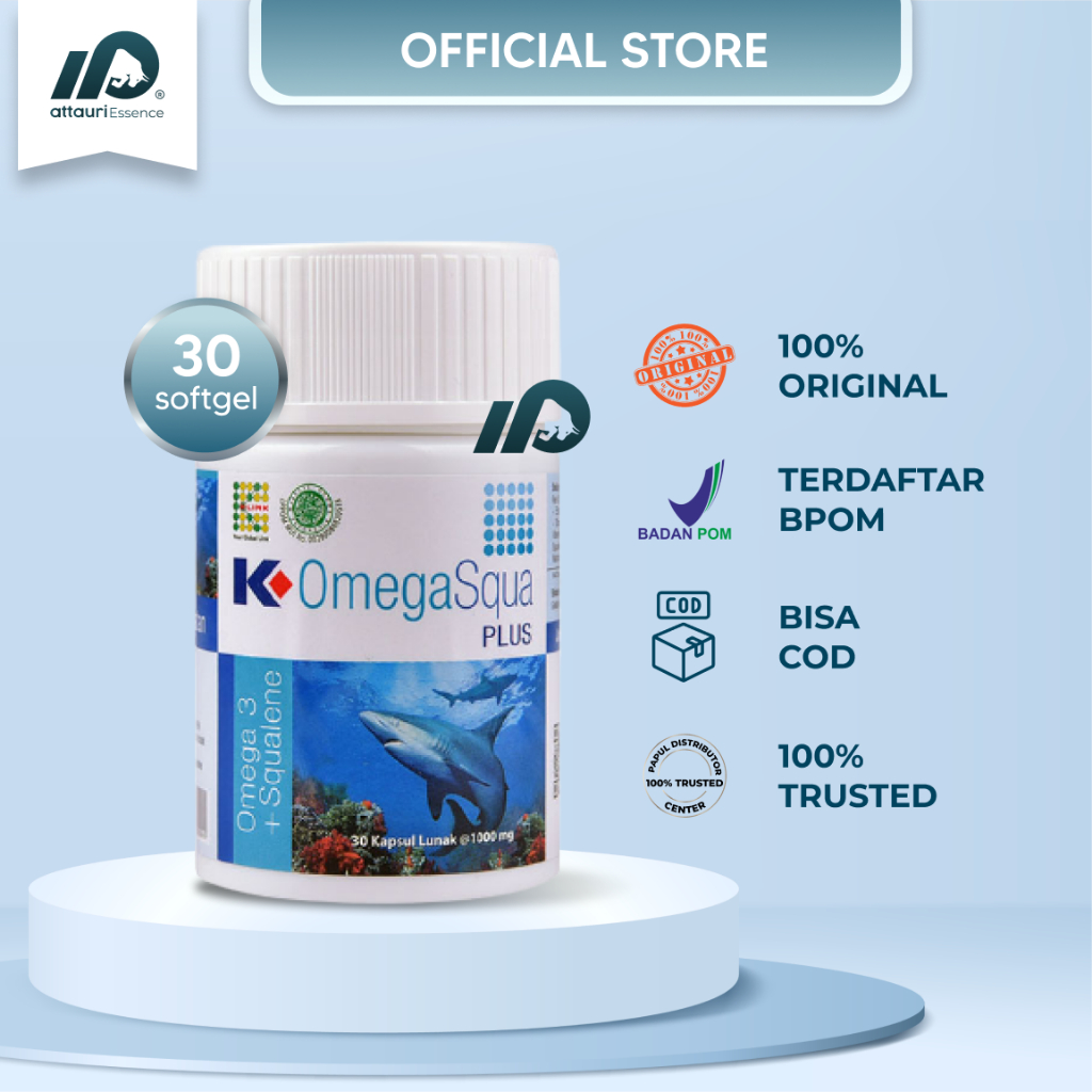 K-Link Omega Squalene BPOM 30 Softgels Original K Omega Squa Plus Original Squalene & Lecithin 1 Bot
