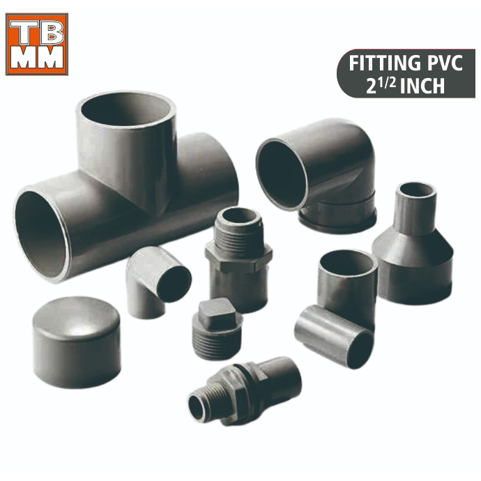 FITTING PVC 2 1/2 INCH BENGKOKAN KNIE TEE SOKET DOP WATERMUR KNIE DRAT SDL SDD SOK