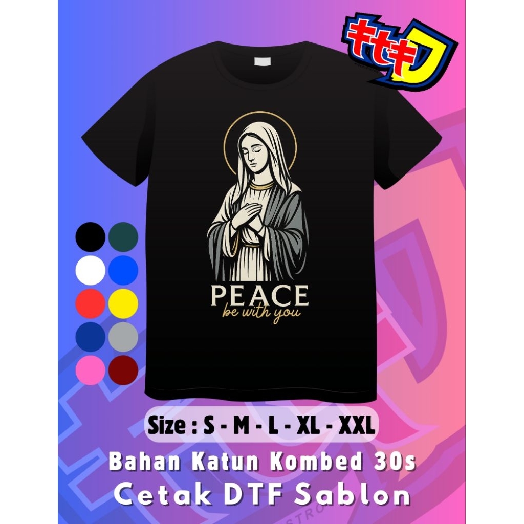 Tshirt Kaos Kristiani Bunda Maria (BM04)