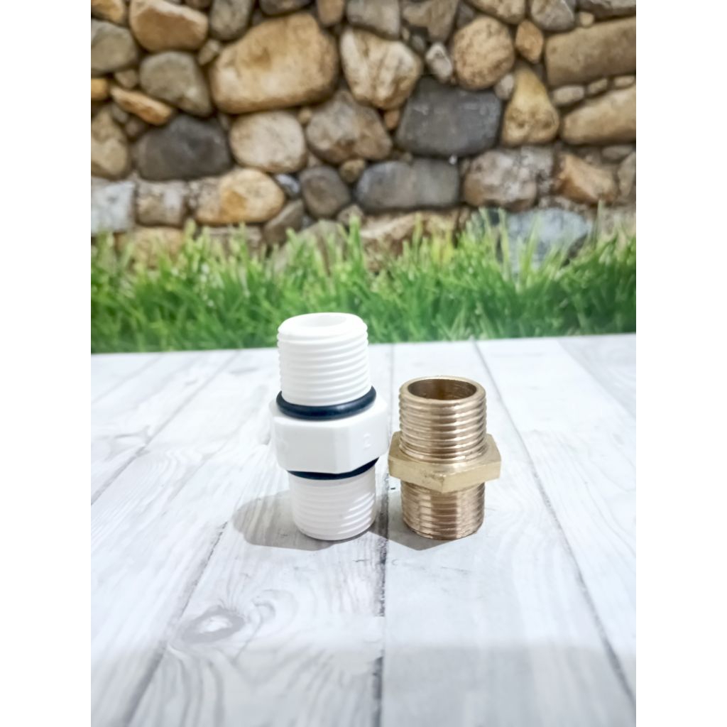 DRAT/DOUBLE NEPEL 3/8 SAMBUNGAN OTOMATIS POMPA AIR  SANYO/PANASONIC