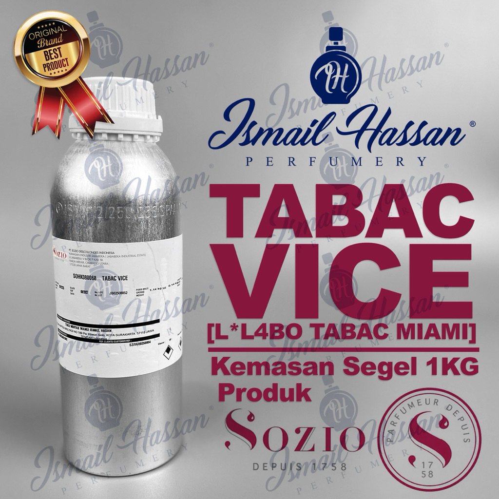 Bibit/Biang Parfum Tabac Vice/Tabac Miami Produk SOZIO Packing Segel 1Kg