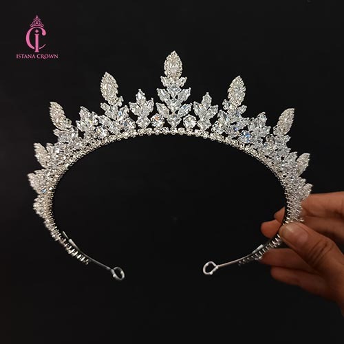 Jeanette zircon crown  - Mahkota Pengantin zircon Viral - Aurel Crown