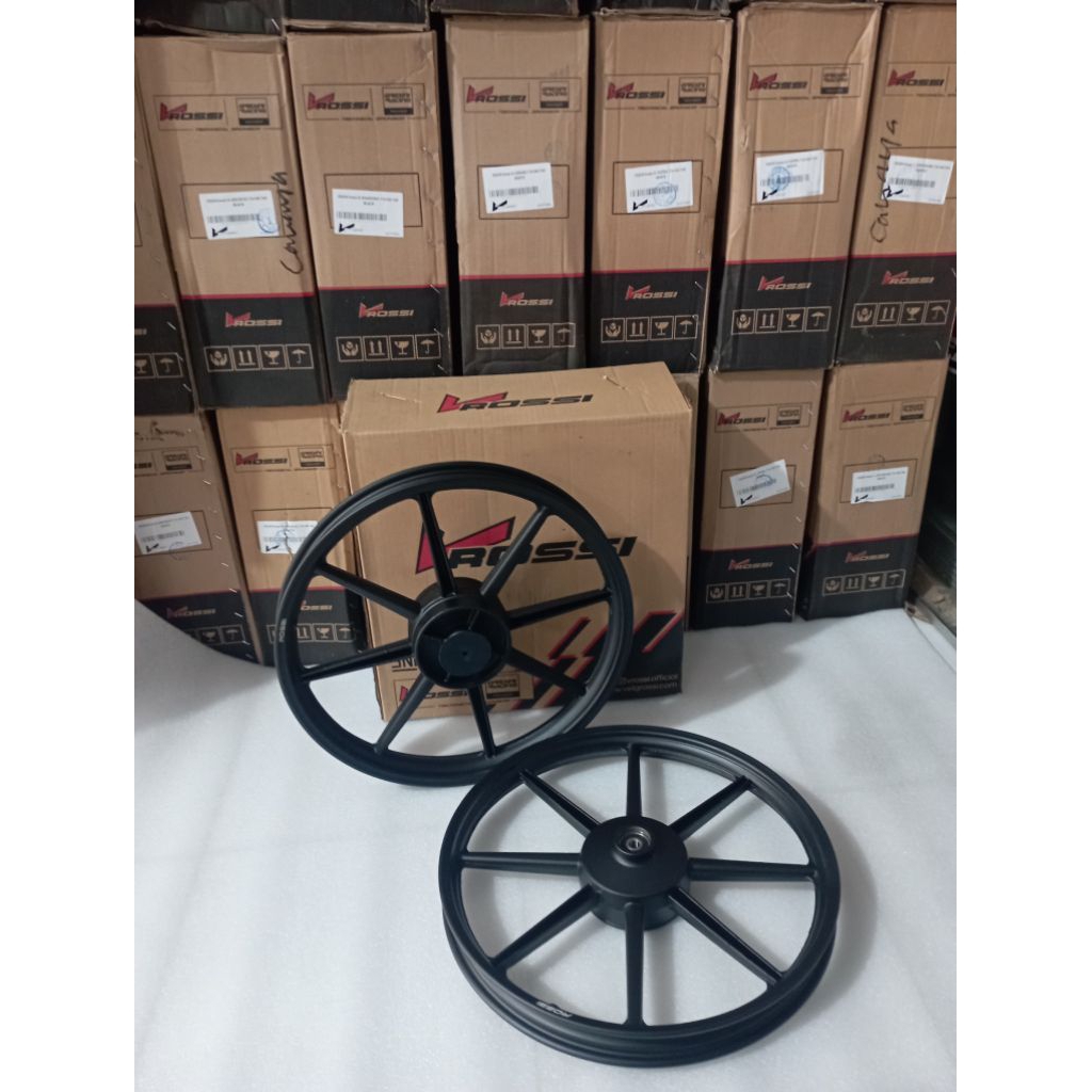 Veleg Grand Palang 8 Black velg racing grand depan tromol belakang tromol palang 8 hitam