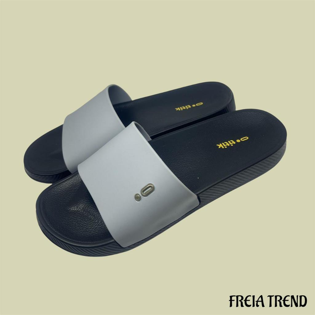Sandal Polos Hitam Wanita Pria Slip On Anti Licin 2025