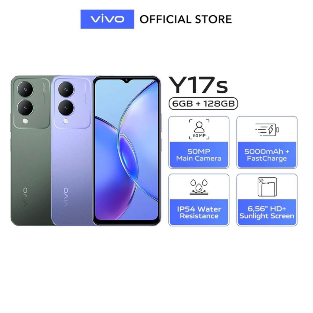 HP VIVO Y17S 6/128 GB - VIVO Y17 S RAM 6GB ROM 128GB GARANSI RESMI