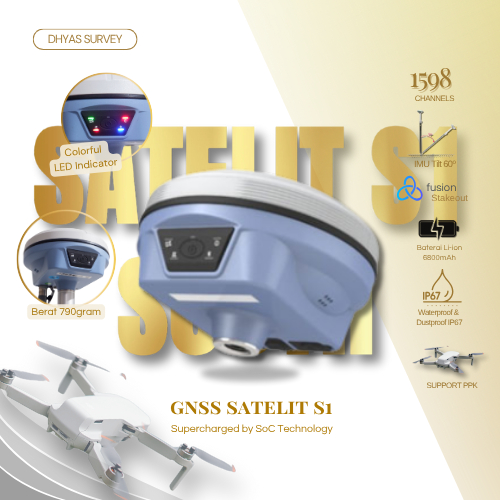 Gps Satelit S1 Gps Geodetik Satelit-S1 GNSS South GPS RTK GNSS South G3 GPS RTK GNSS Terbaru 2025