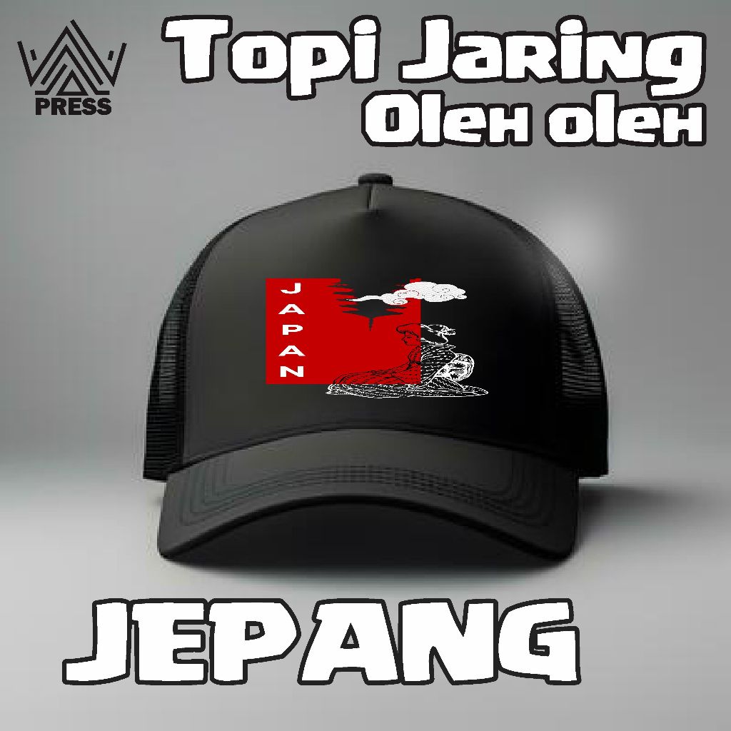 Topi Jaring Trucker Premium oleh oleh Jepang Japan osaka warna hitam banyak varian berkualitas murah