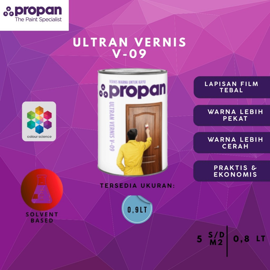 Ultran Vernis V09 / Cat Kayu Propan / Politur Kayu / Plitur / Cat Politur