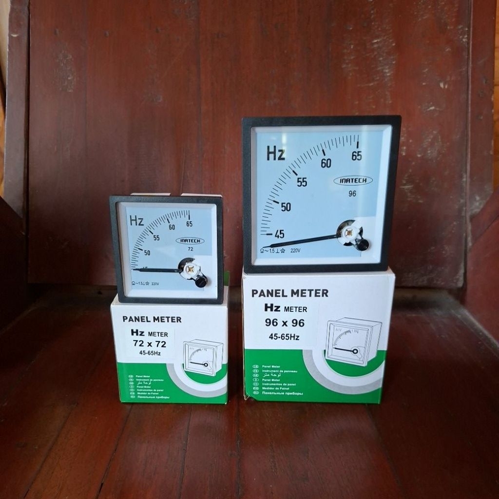 HZ Meter Frekuensi Frequency Meter Analog 45-65 HZ 220V Inatech