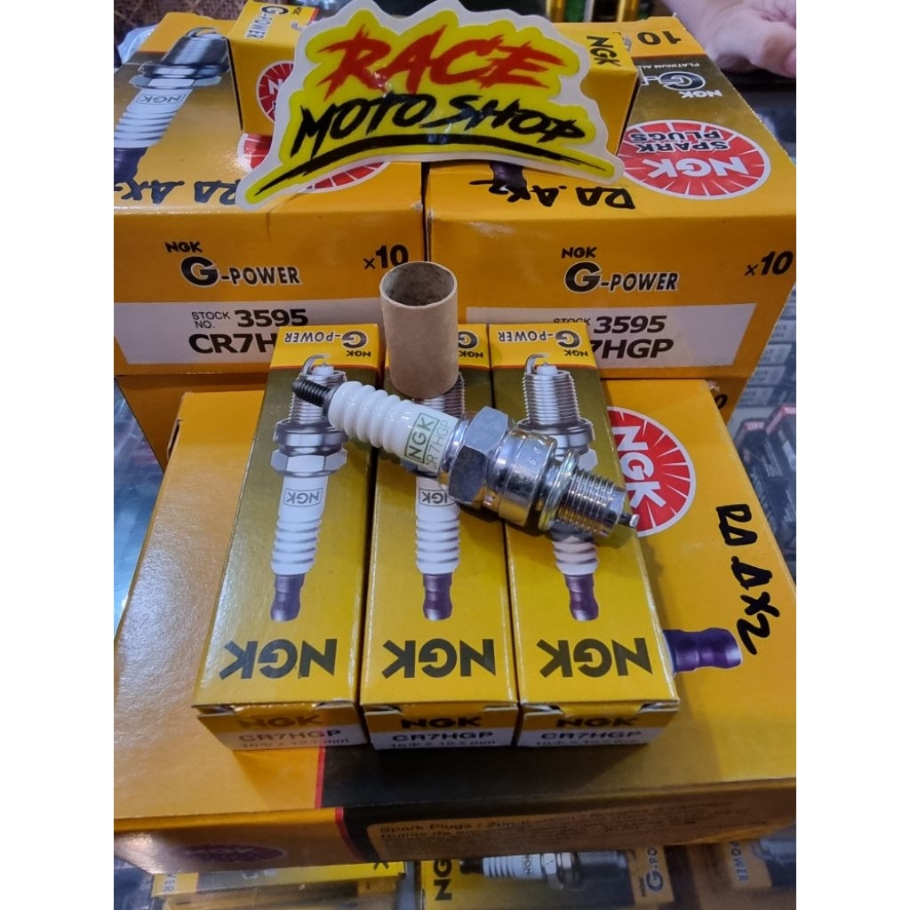 NGK GPOWER PLATINUM BUSI PENGAPIAN GPOWER PLATINUM CR7HGP KLX150 DTRACKER JUPITER Z MIO SMASH