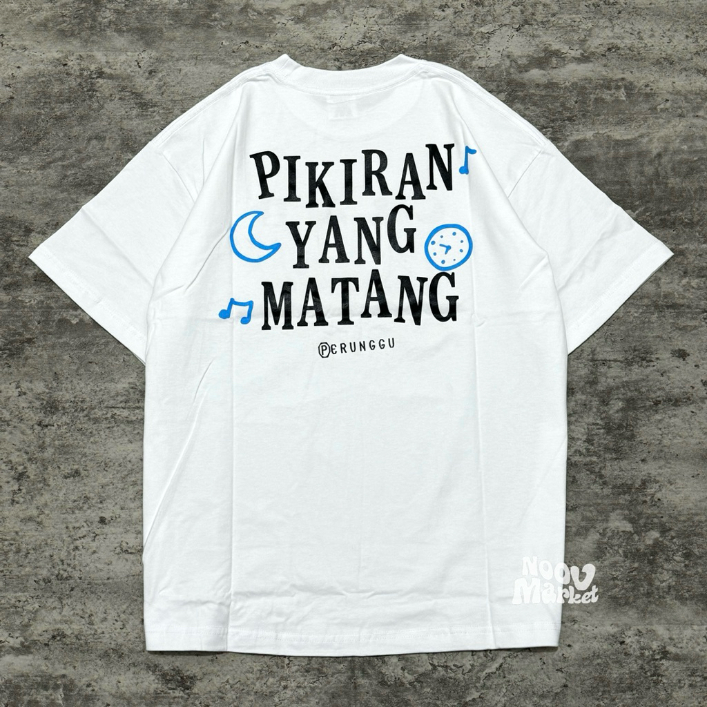 noov music merch Perunggu - Pikiran Yang Matang Tshirt - White | Official Merchandise Kaos Pria