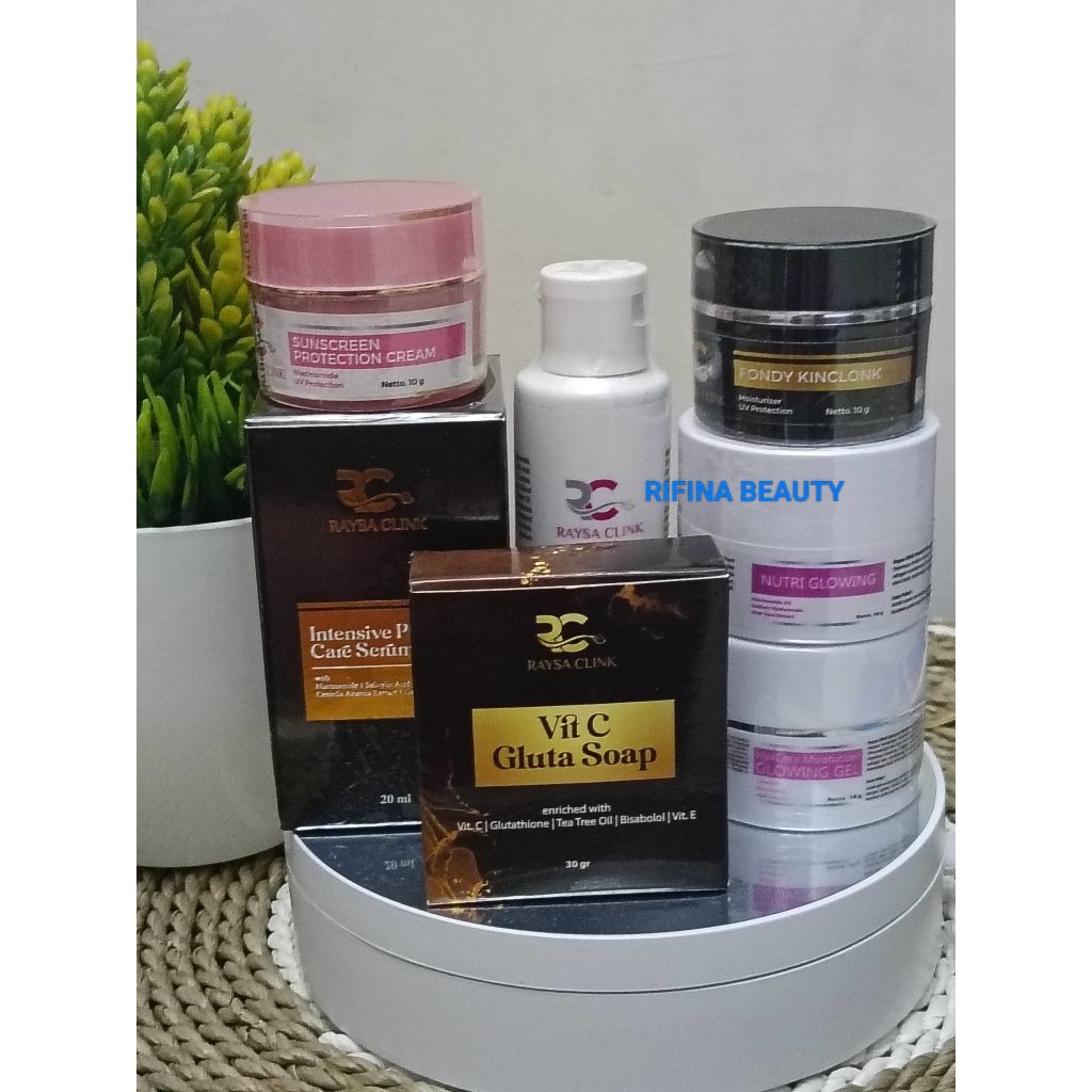 PAKET LENGKAP GLOWING MOISTURIZER + FONDY KINCLONG By RAYSA CLINK BPOM ORIGINAL