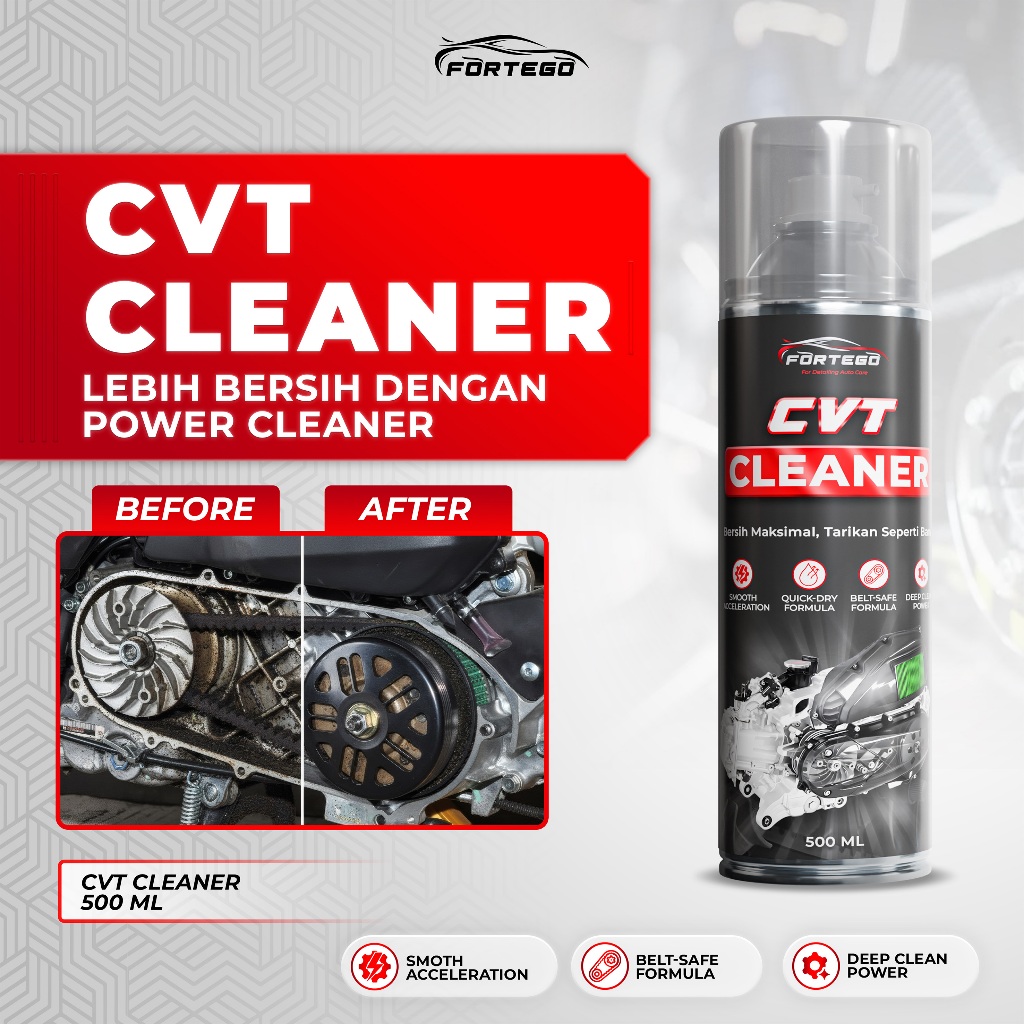 Fortego - CVT Cleaner Pembersih CVT Belt Motor Matic Ampuh Angkat Kerak dan Kotoran Bersih Maksimal
