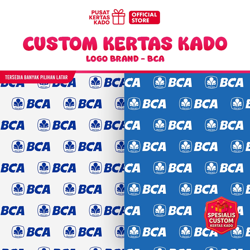 Kertas Kado Custom Logo Brand Merek - BCA