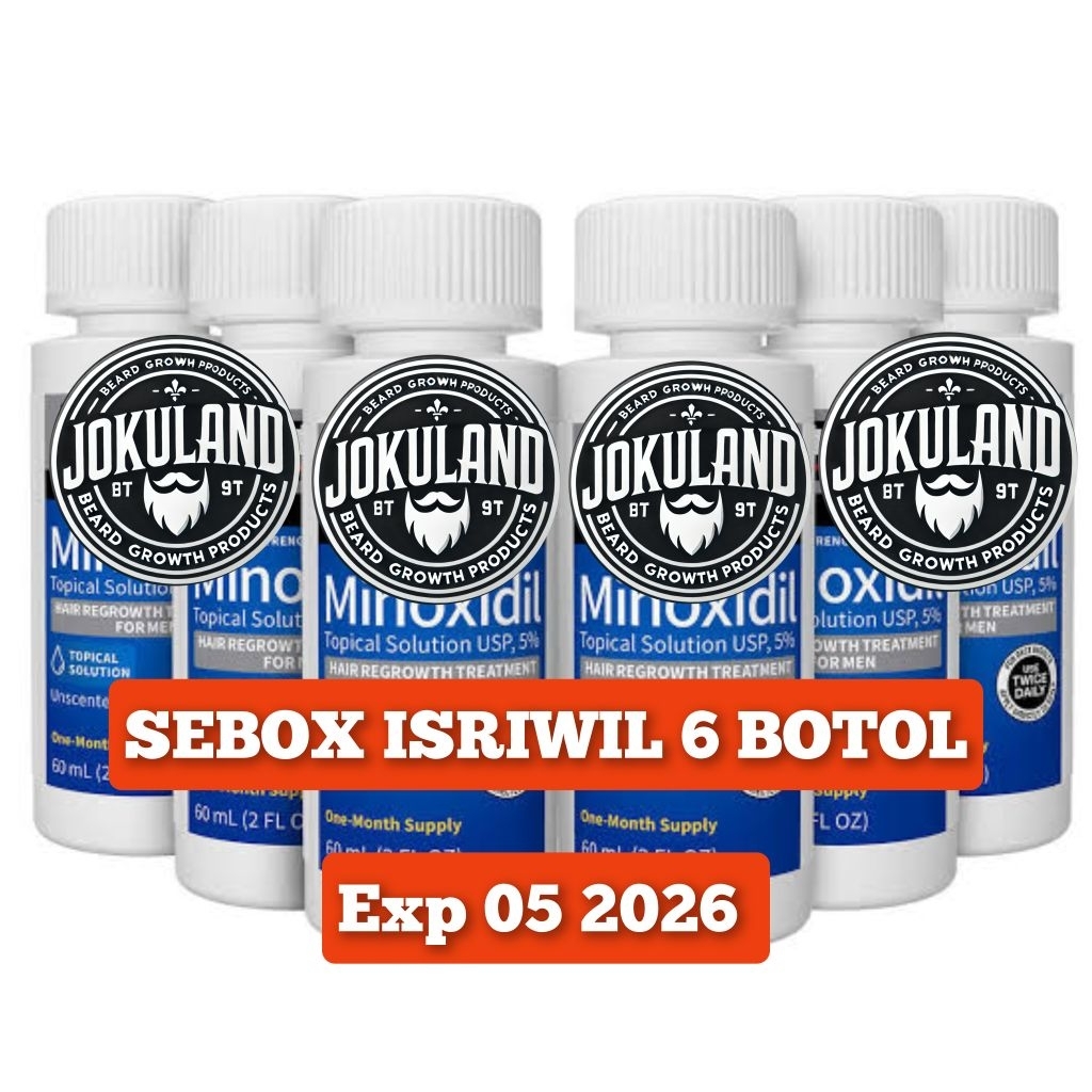 SEBOX USA ISRIWIL ISI 6 BOTOL - PENUMBUH RAMBUT BREWOK TANPA GEN SUPER CEPAT