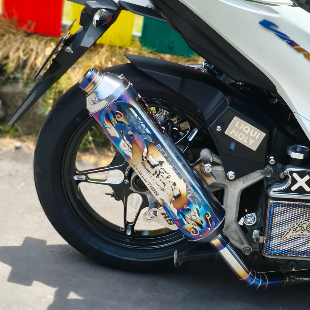 Knalpot Rez Speed Tipe SRV5 Evolution Vario 150 Beat Fino Mio 125 160 Pcx Scoopy New Old Aerox Nmax 