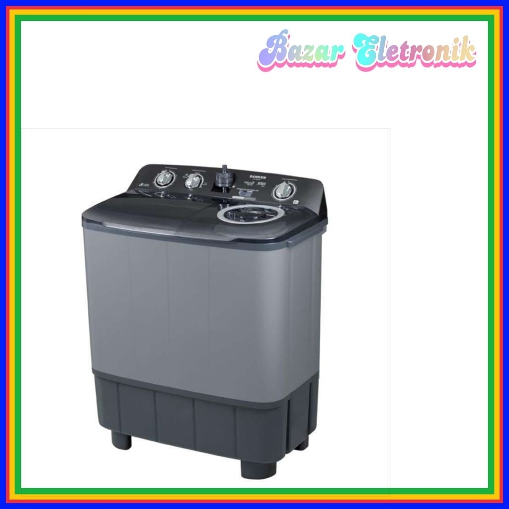 MESIN CUCI SANKEN TW 9650 GY / MESIN CUCI SANKEN 2 TABUNG 9KG / SANKEN TW-9650GY MESIN CUCI 9 KG