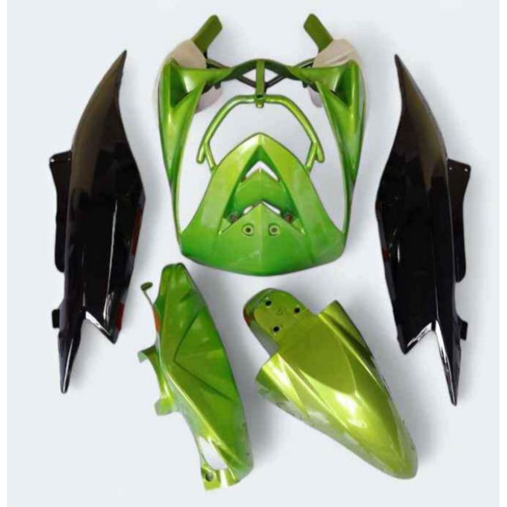 full cover body halus Mio soul warna hijau lime green body hitam