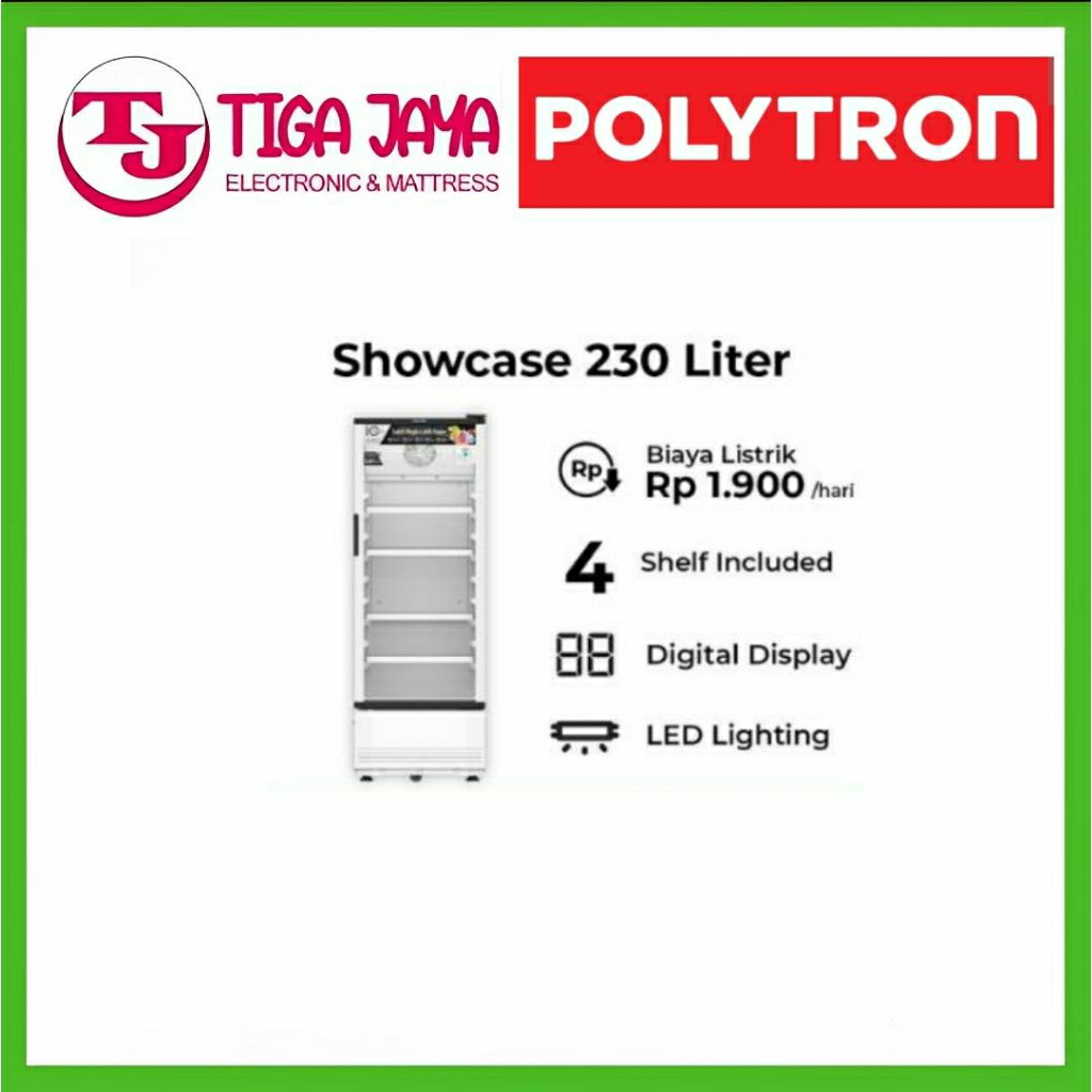 POLYTRON SCN 220 SHOWCASE 1 PINTU 230 LITER  SCN220