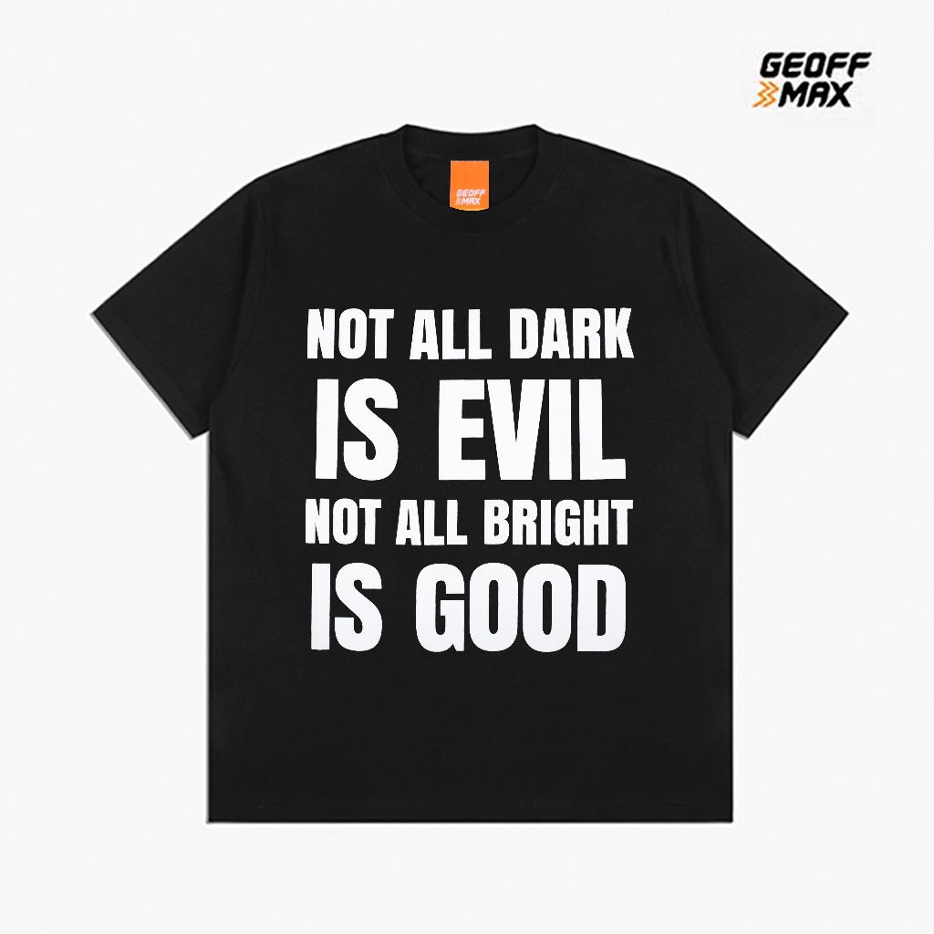 Geoff Max The Contrary SS Compact™ Black Regular Fit Tee T-Shirt Lengan Pendek Pria & Wanita Unisex