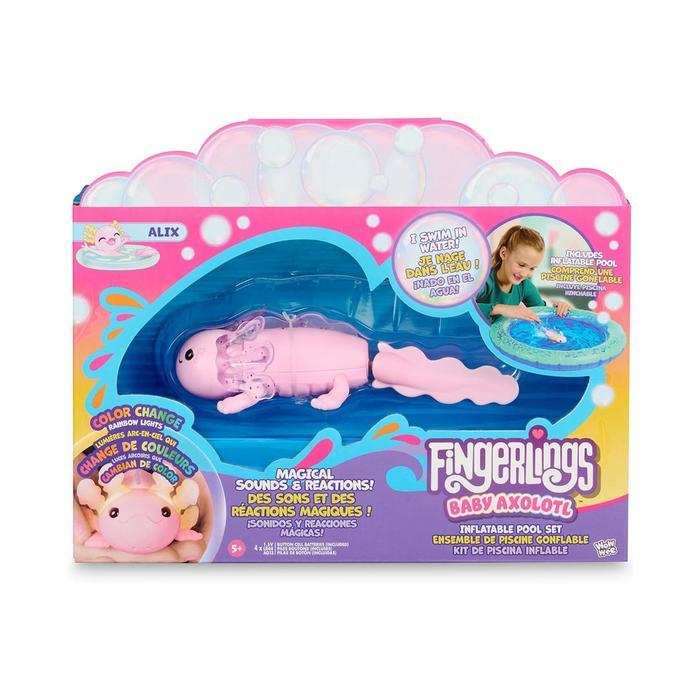 Fingerlings Baby Axolotl with Inflatable Pool Aquarium