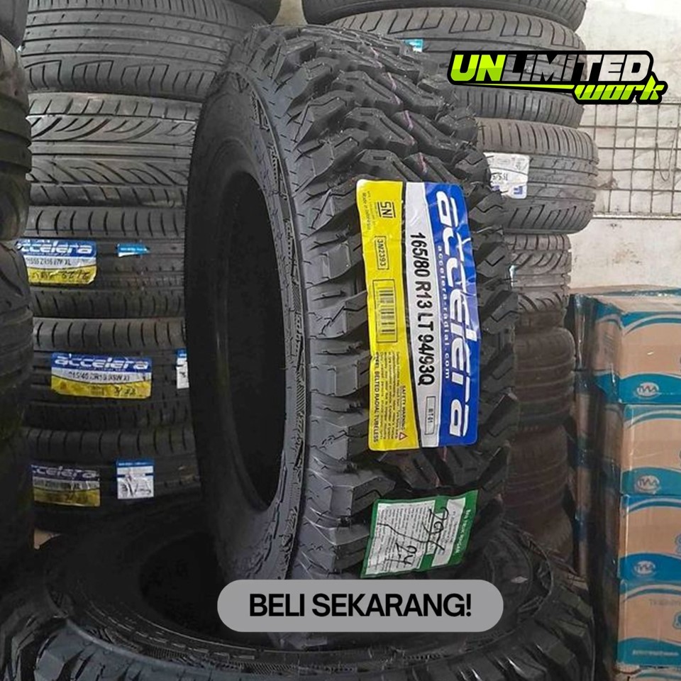BAN MOBIL PACUL RING 13 UKURAN 165 80 R13 UNTUK GRANDMAX FUTURA MERK ACCELERA M/T TERMURAH TERBARU