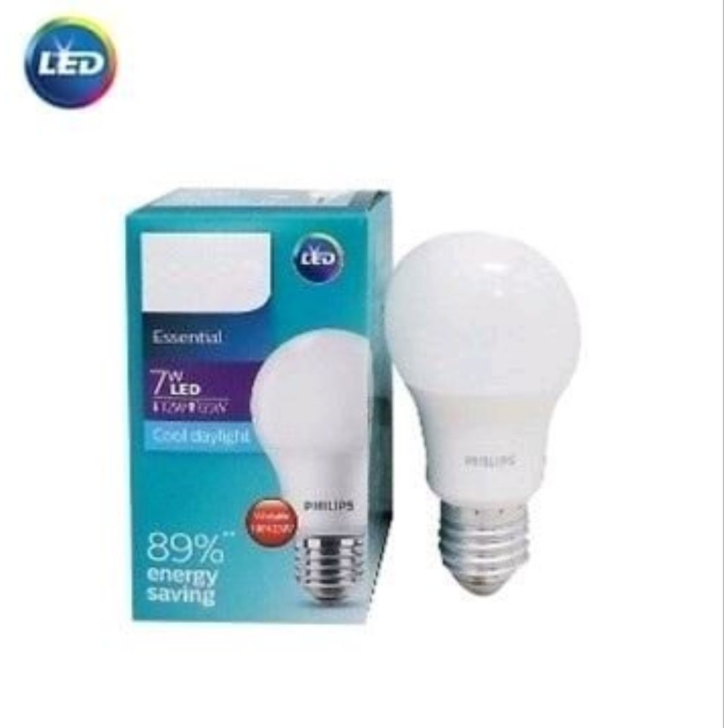 Lampu LED Bulb Essential Philips 7W Lampu LED Philips 7 Watt 6500K Putih