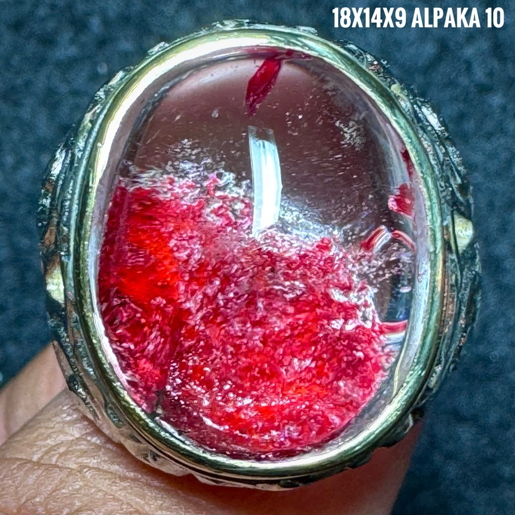 Cincin Batu Akik Natural Kecubung Karang