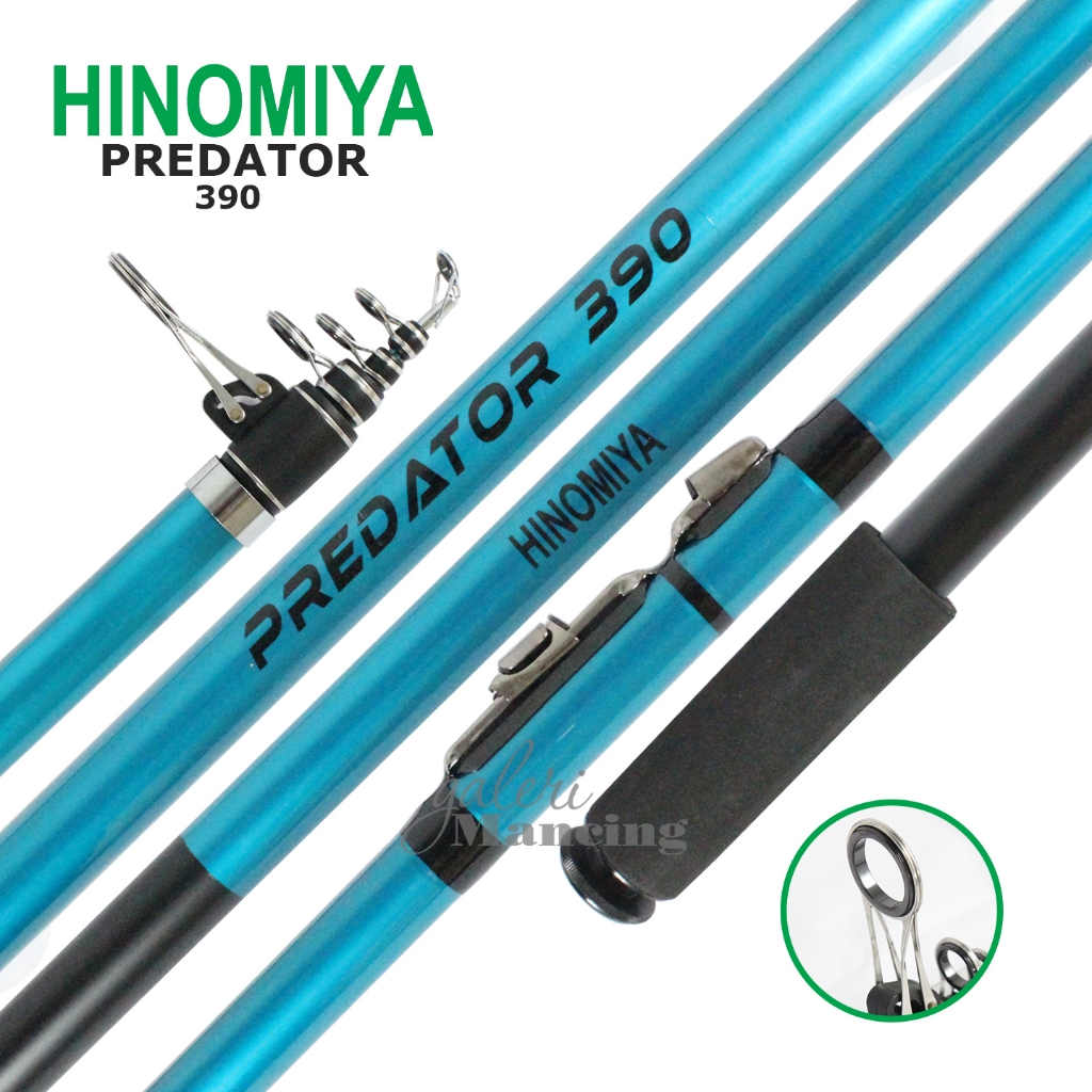 Joran Teleskopik HINOMIYA PREDATOR 360 s/d 390cm | High Carbon Rod | Galeri Mancing