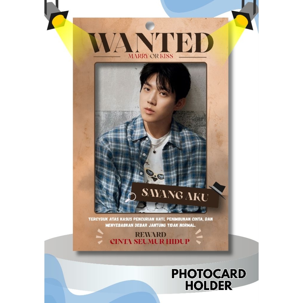 Photocard Holder K-Pop Wanted, Cahol KPop wanted, photocard holder akrilik, cahol akrilik kpop meme,