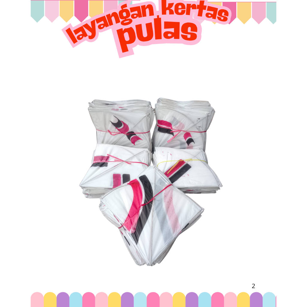 Layangan Kertas PULAS ukuran 70 layangan kertas aduan