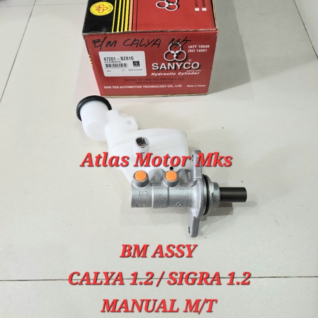 [1SET] BRAKE MASTER REM BM ASSY 13/16" TOYOTA CALYA 1.2 / SIGRA 1.2 A/T MATIC 2HOLE [2LUBANG] - SANY