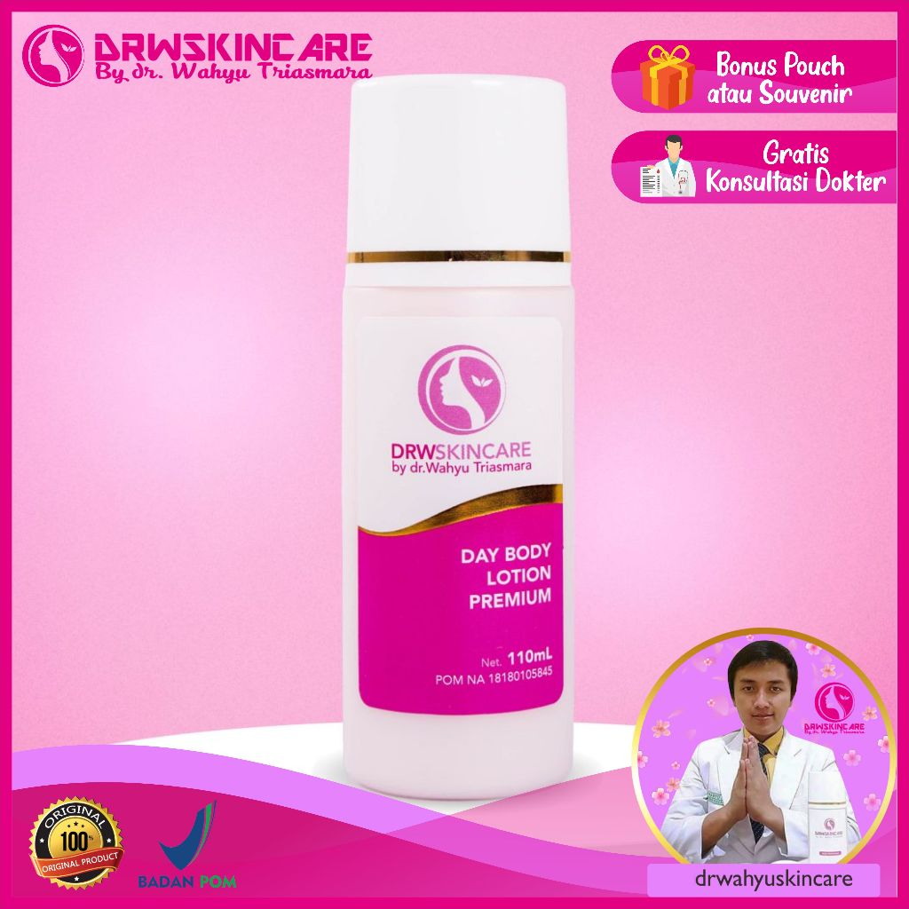 WAJIB BACA PENGGUNAAN  Drw Skincare Original Handbody Day Body Lotion Whitening Lotion Pemutih Badan