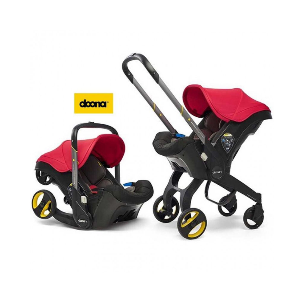 [Preloved] Doona Infant Car Seat and Stroller - Flame Red
