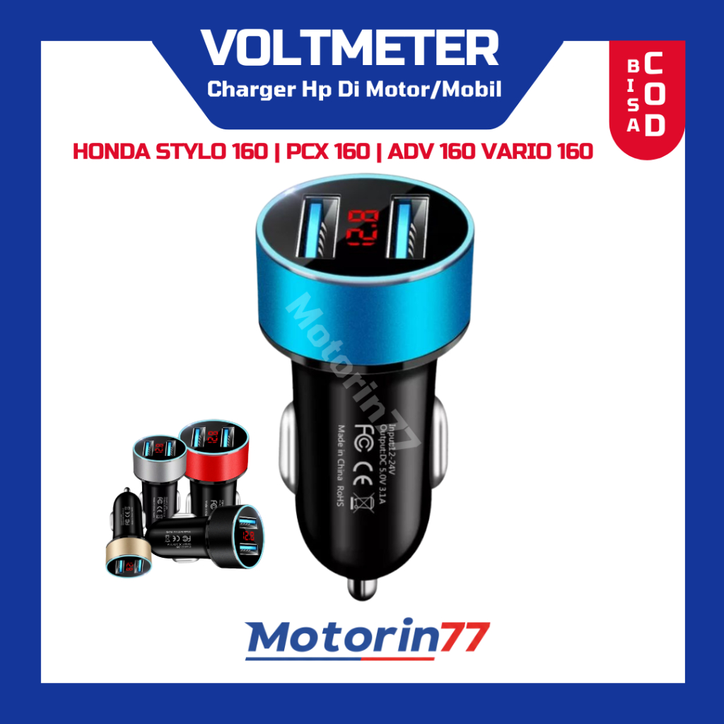 Voltmeter Charger Hp Motor Fast Charging Pcx 160 Stylo 160 Adv 160 Vario 160 COD