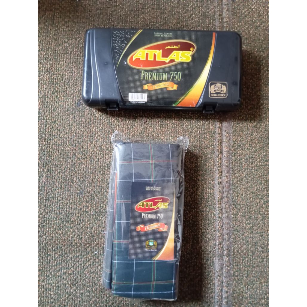 sarung atlas premium 750 motif kotak2 original