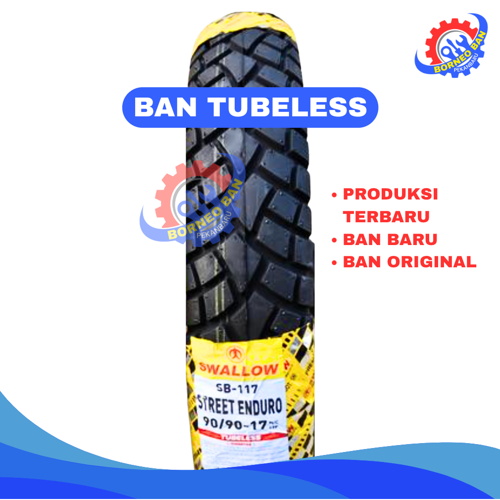 BAN 90/90-17 TUBELESS SWALLOW STREET ENDURO 90/90-17 TUBELESS SEMI TRAIL BAN RING 17 SWALLOW ORIGINA