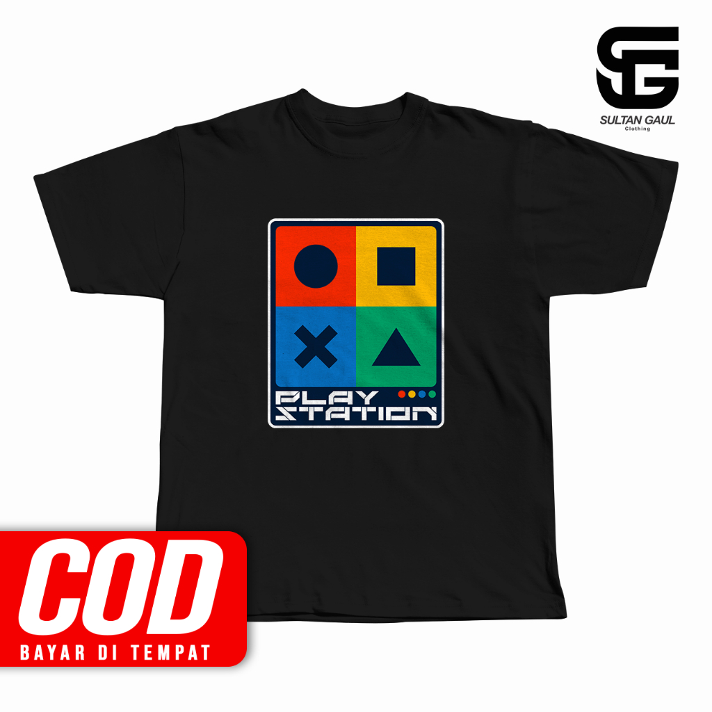 Kaos Aesthetic  PLAYSTATION BUTTON Streetwear Jepang Distro Unisex