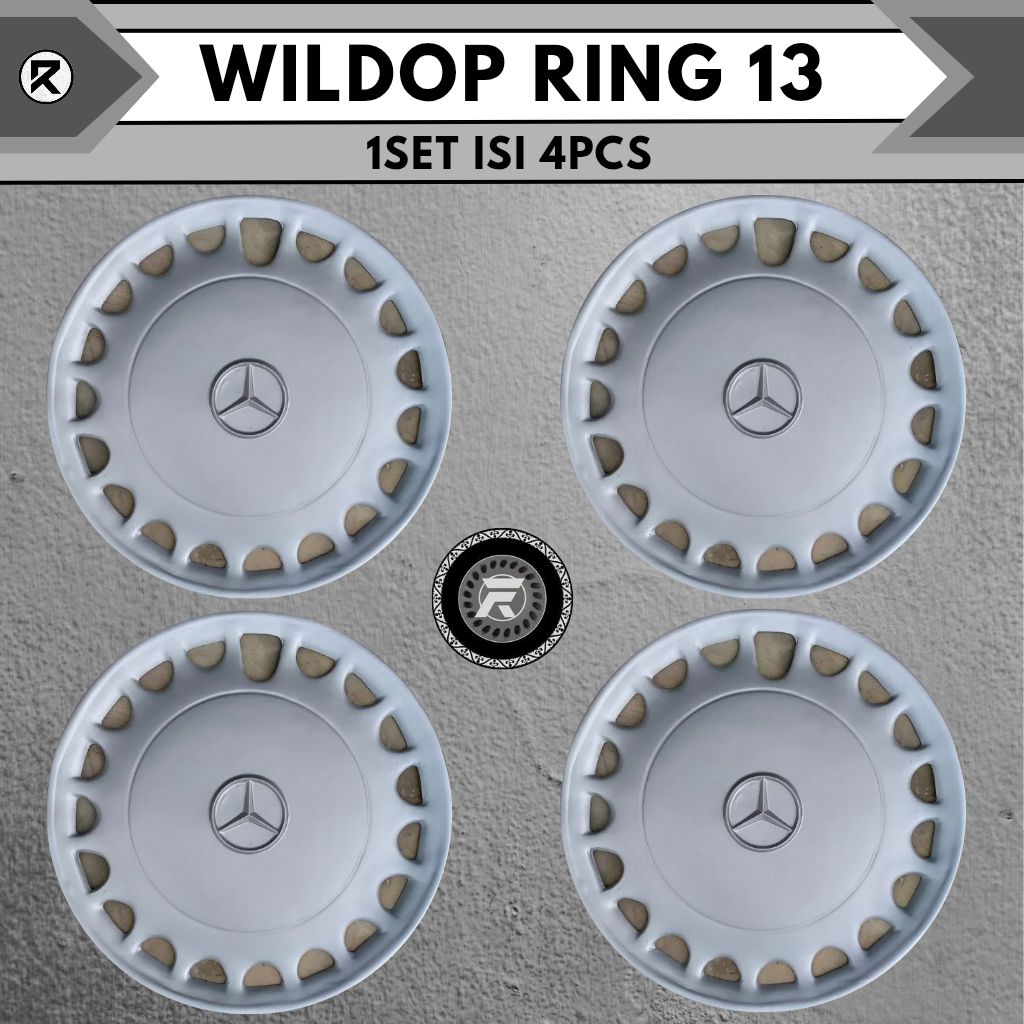 whelldop wildop DOP velg kaleng logo mercy RING 13,(model 1 SET isi 4 PCS)