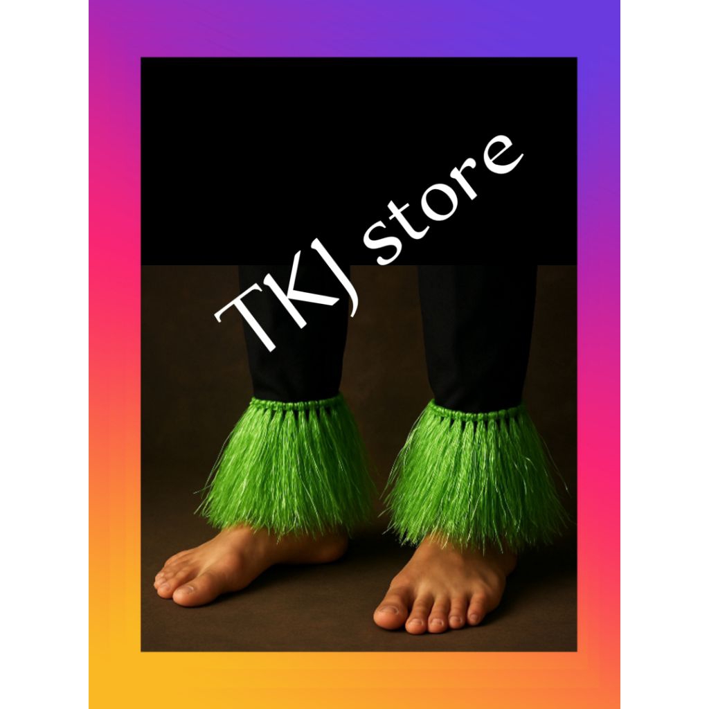 Aksesoris Sepasang Rumbai Kostum Karnaval Anak Dewasa – Rumbai Tangan Kaki Warna Warni dari Serat Si