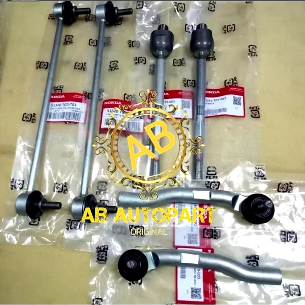 RACK END + LINK STABIL + TIEROD HONDA JAZZ RS - MOBILIO - BRIO -BRV  1 PAKET ORI